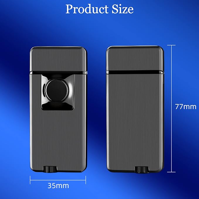 Jet Torch Lighter, Creative Dual Flame Lighter with 6pcs Flint Stone, Windproof Butane Gas Lighter, Cool Adjustable Soft Flame and Jet Flame 2 in1,Refillable Butane Lighter for Outdoor Indoor-Rainbow