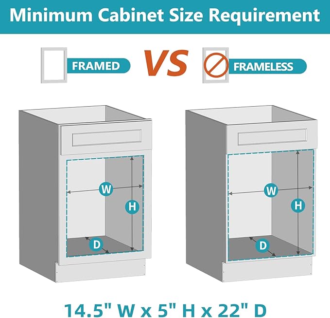 Pull Out Cabinet Drawer 13½” W x 21” D, Soft Close Pull Out Cabinet Organizer, Pull Out Shelves Requires at Least 14½” Cabinet Opening, Bottom Assembly