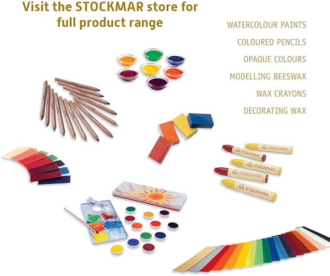 Stockmar Natural Modelling Beeswax: 15 Assorted Colors of Beeswax Sheets Safe for Kids, Toddlers, Adult Artists - Non Toxic, Non Drying Modeling Wax for Homeschoolers, Waldorf Organic Art Supplies