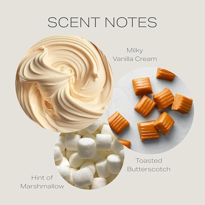Vanilla Candle 9.7 oz: 55 Hrs Burn Time - Vanilla Scented Candles in Frosted Glass Jar with Wooden Crackling Wick in a Luxurious Gold Foil Lined Gift Box