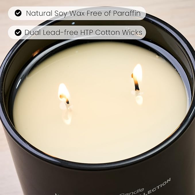 M&SENSE Natural Soy Large Candle| Rose Lychee | 16.6 oz, 95H Burn | Mini Spring Scented Candles for Relaxation, Valentines Day Gift, Home Décor | for Bedroom, Office, Party