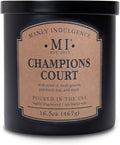 Manly Indulgence Champions Court Candles for Men, 2 Wick, 16.5 oz, Premium Soy Blend Wax, 60H Burn, Candles for Home Scented - Made in The USA