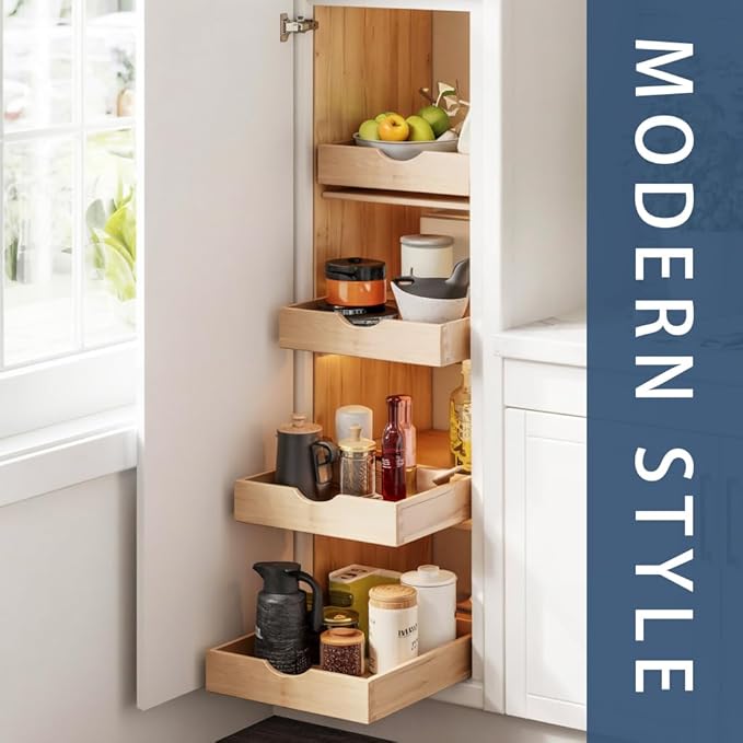 Pull Out Cabinet Drawers - 6x2 Size Options (12-23'W,18-21'D), Pre-Assembled with Soft Close Slides, Solid Beechwood, Easy Installation(18'W x 18'D)