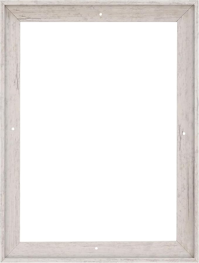 Pixy Canvas Floater Frame 36x48 for 1-1/2 (1.5) inch Deep Canvas Paintings/Canvas Prints/Wood Canvas Panels/Wall Art/Wall Decor/Home Decor/Artwork (Distressed White, 36 x 48 inch, Portrait)