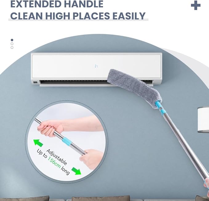 2026 Upgrade Retractable Gap Dust Clean, Extendable Duster Cleaning Tool for Hard-to-Reach Areas, Washable Dusting Brush for Ceiling Blinds Under Furniture (1)