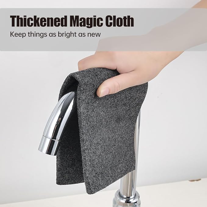 Fliwos Thickened Magic Cleaning Cloth, 2026 Upgrade Reusable Streak Free Cleaning Cloths, Microfiber Cleaning Rags, Multipurpose Lint Free Glass Wiping Towels for Kitchen, Window, Cars (5, 12×12 in)