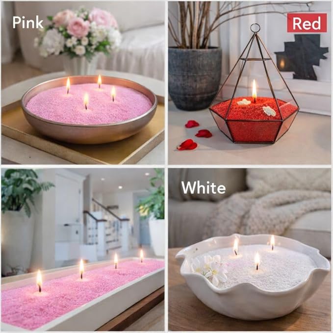Sand Wax Candle Making Kit – 5 Wooden Wicks & 15 Cotton Wicks, 500 g Premium Fragrance-Free Sand Wax (Obsidian Black)
