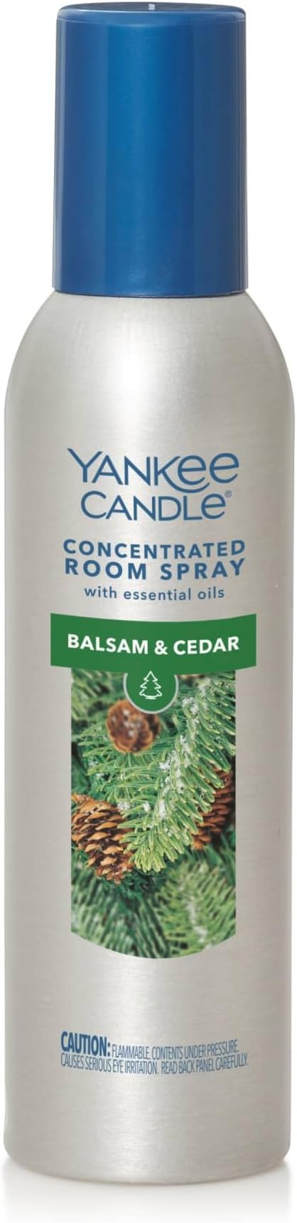 Yankee Candle Concentrated Air Freshener Room Spray, Odor Eliminator for Home, Bathroom, Balsam & Cedar, 1.5 Oz (Pack of 3)
