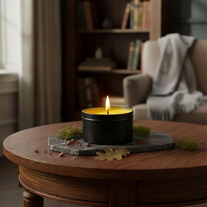 RUTH & ROSE | Fireside Sip | 100% Beeswax Scented Candles for Home, 8oz, +65 Hours Burn Time, Aromatherapy Non Toxic Candles, Gift for Women & Men, Made in USA, Perfect for Travel or Gifting