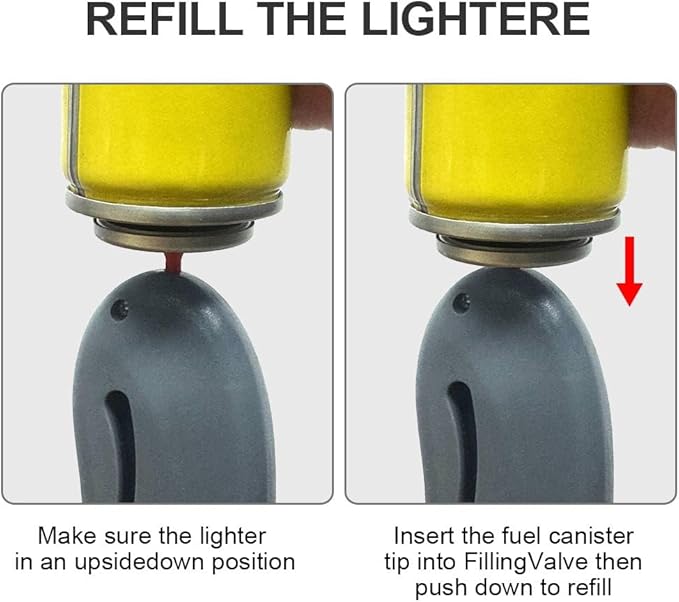 Butane Lighter, 4pcs Refillable Lighter for Candle(No Butane Inside)