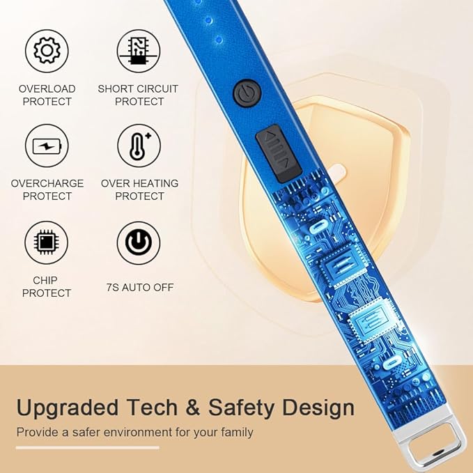 SUPRUS Electric Arc Lighter Windproof Flameless Rechargeable USB Lighter with Safety Lock for Home Kitchen BBQ Candle