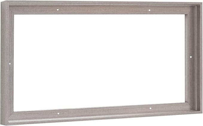 Pixy Canvas Floater Frame 8x10 for 3/4 (0.75) inch Deep Canvas Paintings/Canvas Prints/Wood Canvas Panels/Wall Art/Wall Decor/Home Decor/Artwork (Antique Silver, 8 x 10 inch, Landscape)