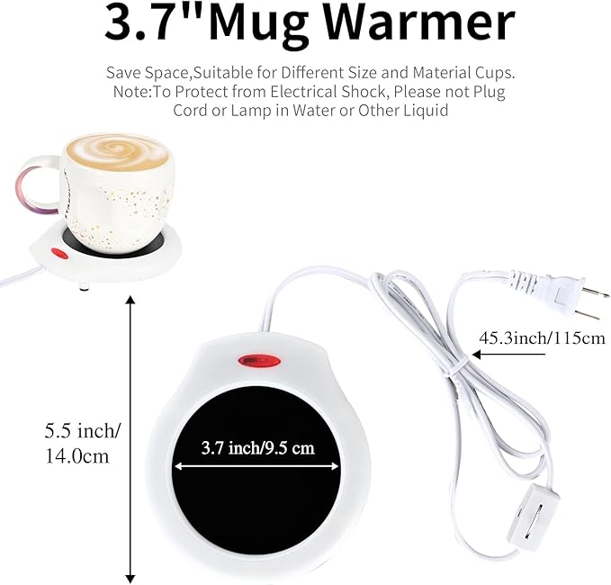 ASAWASA Candle Warmer for Large Jar, Coffee Mug Warmers, Safely Releases Scents Without a Flame, Melt The Candle Quickly, Enjoy Your Warm Coffee Tea. Gifts for Festival Birthday Women Men Mom Dad