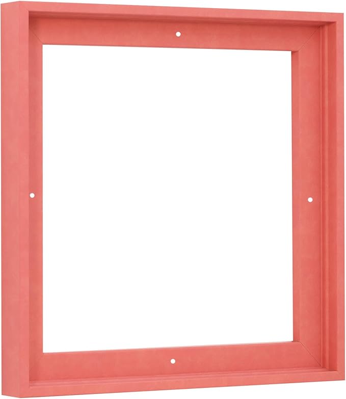 Pixy Canvas Floater Frame 23x23 for 3/4 (0.75) inch Deep Canvas Paintings/Canvas Prints/Wood Canvas Panels/Wall Art/Wall Decor/Home Decor/Artwork (Pastel Red/Pink, 23 x 23 inch, Square)