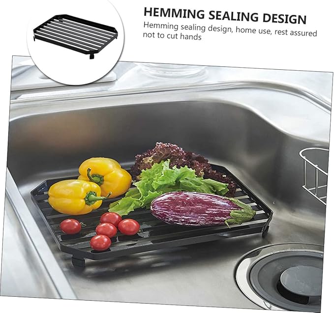 PRETYZOOM Multifunctional Kitchen Dish Drying Rack with Non Slip Four Legs and Wall Mountable Design for Cutlery Plates Bowls Storage and Countertop Organization