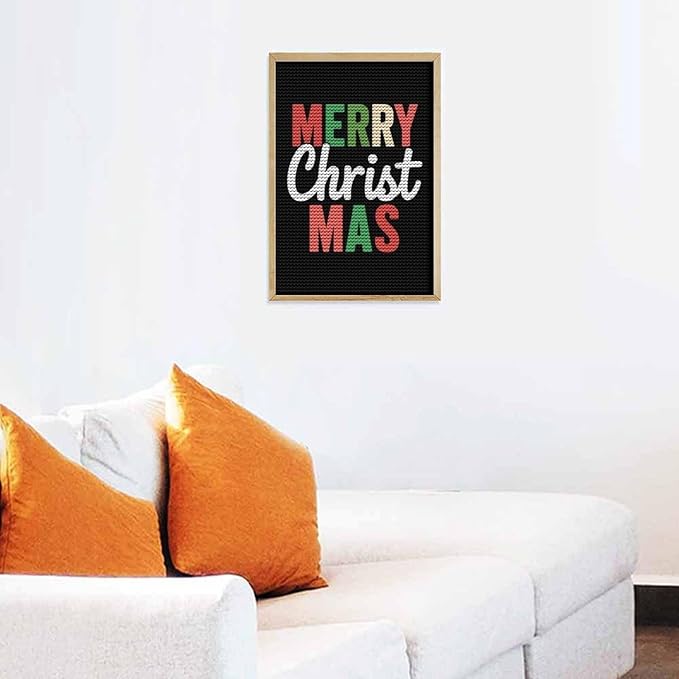 AIVKIEJK Diamond Painting Kits for Adults - Merry Christmas Painting DIY 5D Full Drill Diamond Dots Paintings with Diamonds Gem Art and Crafts Home Decor 8"x12"