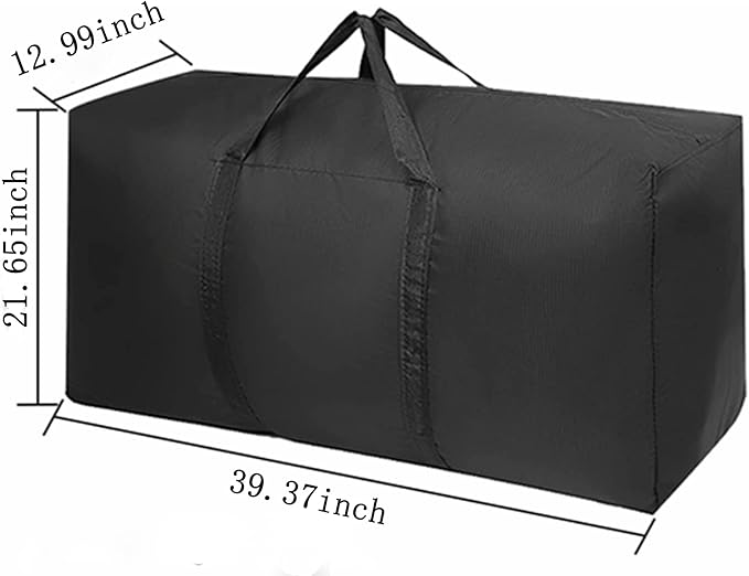 Extra Large Storage Bag for Moving Travel Bag Waterproof Large Moving Bag with Double Zippers and Reinforced Handles Large Capacity Duffle Bag for Moving Traveling Home Storage Packing, 2X160L, 39.37