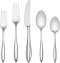 Lenox Sculpt 65-Piece Flatware Set, Metallic