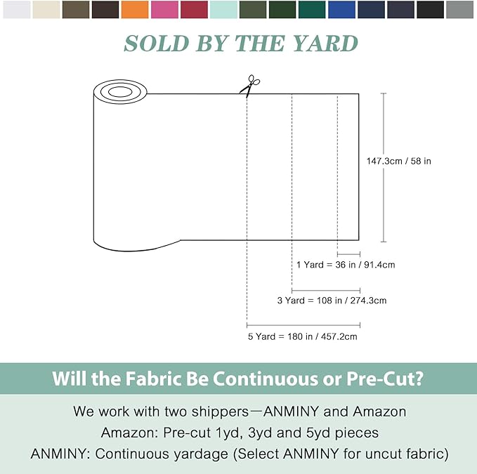 ANMINY 100% Waterproof Outdoor Fabric 8 Yards, 58" W 600D Marine Canvas Fabric with PVC Backing, Ripstop Upholstery Material by The Yard for Furniture Boat Covers Tent Awning, Aqua