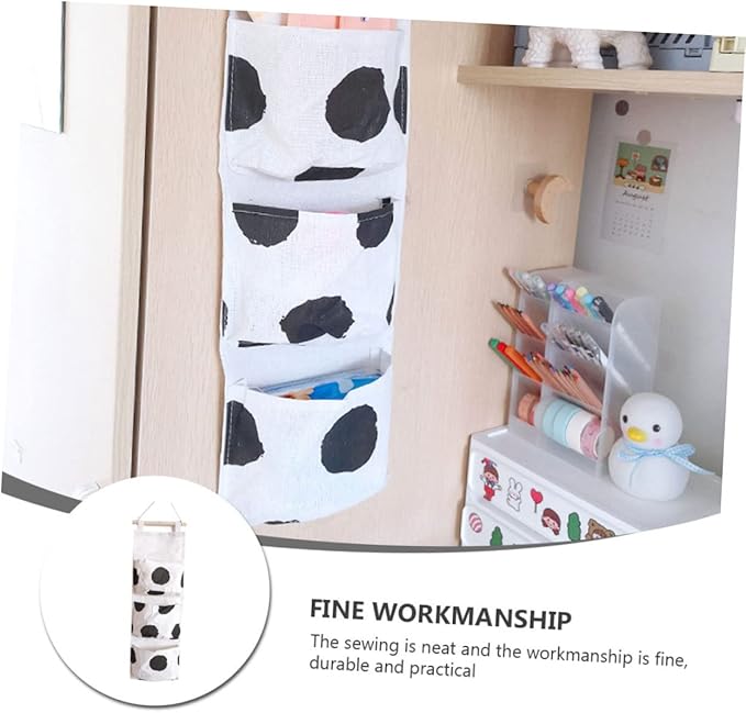 GLEAVI 2pcs Non-Woven Cloth Hanging Storage Bag Multi-Pocket Organizer for Home Dorm and Office Wall-Side Sundry Bag for Accessories and Jewelry Space-Saving