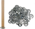 150pcs Wood Wick Clip Holder Base for Candle Making - Universal Wooden Clips and Metal Holders (Wicks Not Included)