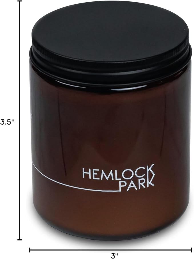 Hemlock Park Crackling Wood Wick Candle Handcrafted with Natural Coconut Wax (Standard 8 oz, Lily of The Valley)