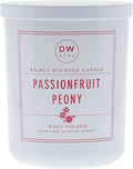 DW Home Passionfruit Peony Scented Candle – Tropical Passionfruit, Citrus & Peony Floral Fragrance, 15 oz Double Wick Jar Candle, Long Burning Home Fragrance