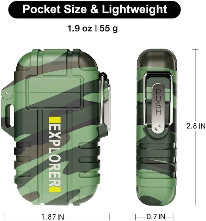 Torch Lighter, 2 Pack Butane Lighter, Windproof Outdoor Gas Lighter Adjustable Jet Flame Lighters, Fireplace Fireworks Grill Camping BBQ Lighter, Gifts for Men. (Black+Camo) (Without Butane)