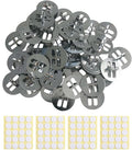 100 Wick Clips & 100 Wicks Stickers Stainless Steel Wick Holders for Candle Making Wooden Wick Base for Candle Making Universal Wood Wick Clips Wooden Wick Clips for Candle（Wicks not Included