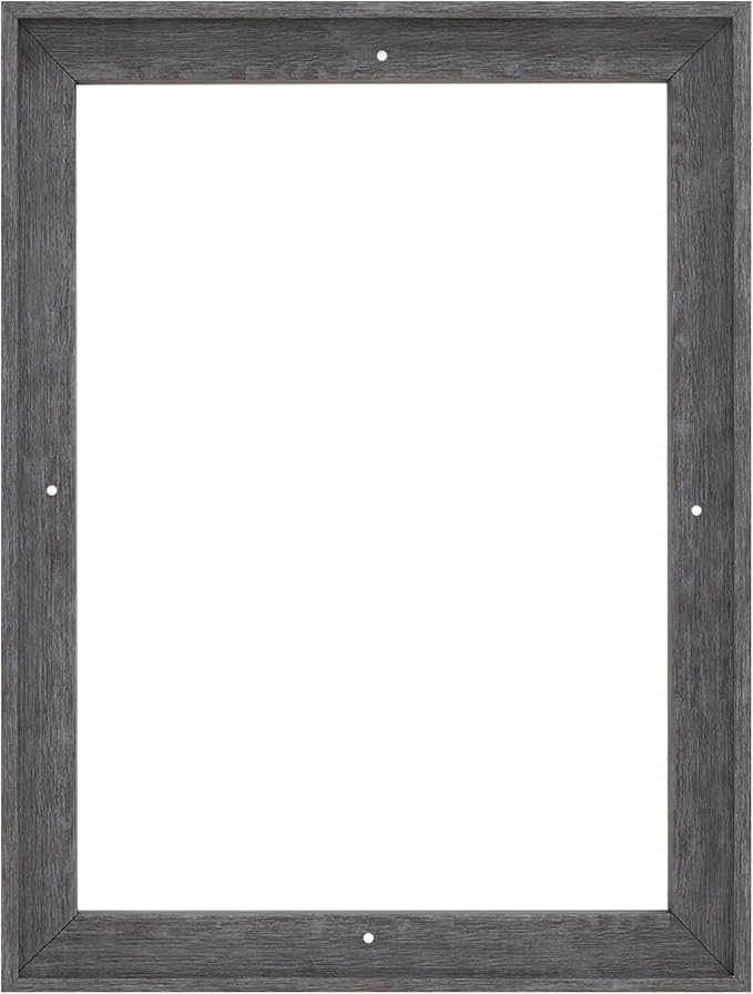Pixy Canvas Floater Frame 12x20 for 1-1/2 (1.5) inch Deep Canvas Paintings/Canvas Prints/Wood Canvas Panels/Wall Art/Wall Decor/Home Decor/Artwork (Rustic Gray, 12 x 20 inch, Portrait)