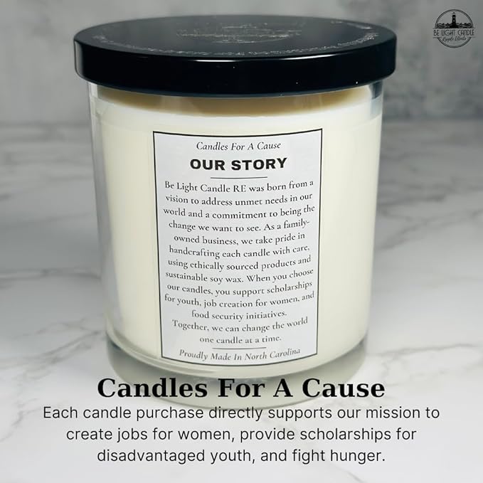 Candles for Men | Purpose-Driven Soy Scented | Mahogany Teakwood Candles | Gift for Men | 8oz Long Lasting Candle | Mens Gift | Non-Toxic Candle | Be Light Candle RE (Warrior)