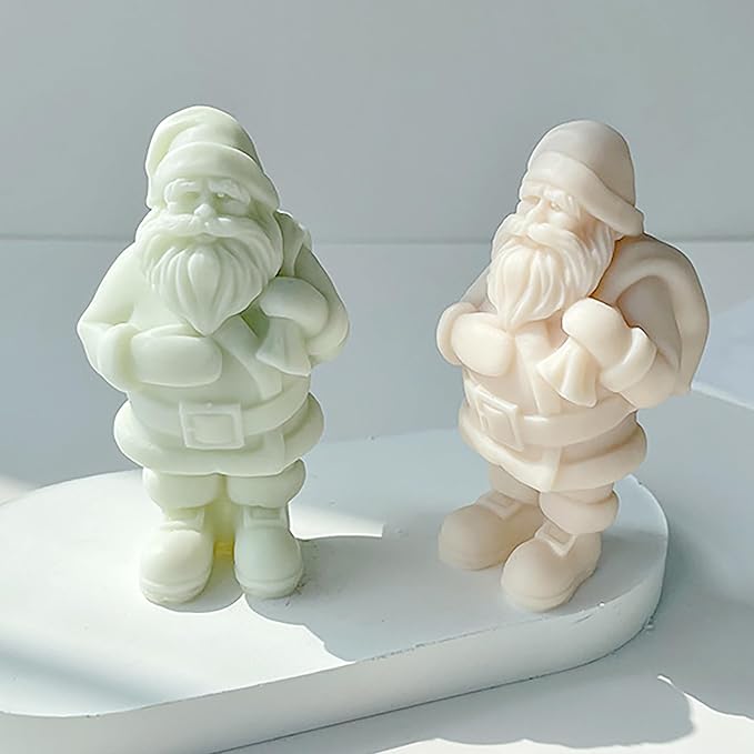 Christmas Santa Candle Mold - Silicone 3D Molds for Candy & Home Decor - Resin Casting & Making Molds
