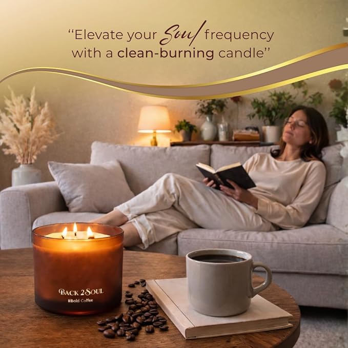 Non Toxic Candles 13.4 oz 50 Hours Burn Time, Scented Soy Candles, Clean Burning, Safe Non Toxic Design (Cinnamon & Clove)