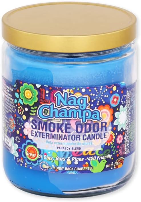 Smoke Odor Exterminator 13 oz Jar Candles Nag Champa, (3)