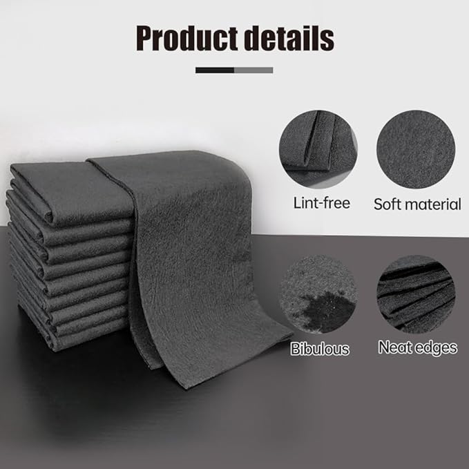 Fliwos Thickened Magic Cleaning Cloth, 2026 New Reusable Microfiber Cleaning Cloths, Streak Free Glass Wiping Cloths, Multipurpose Kitchen Rags Towels for Window, Mirror and Car Glass (5, 12×16 in)