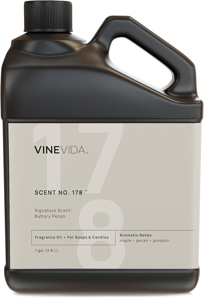 VINEVIDA [128 oz] Buttery Pecan; Fragrance Oil for Candle Making and Soap Making - Premium Candle Scents for Soy Candles