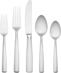 Lenox Lachlan 65-Piece Flatware Set, 10.45 LB, Metallic