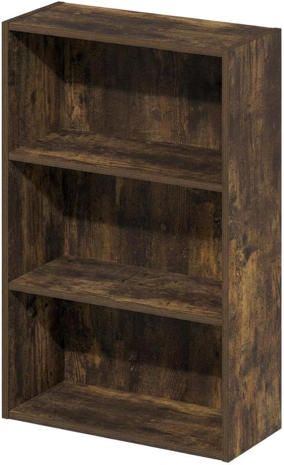 Furnifact Amber Pine Bookcase with Durable Wood Construction, Modern Design, Spacious Shelving, Sturdy Support, Perfect for Living Room or Office Storage