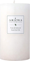 Aroma Naturals Holiday Essential Oil Vanilla & Peppermint Scented Pillar Candle, Cool Wish, 2.75 inch x 5 inch