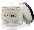 Candles for Men | Purpose-Driven Soy Scented | Mahogany Teakwood Candles | Gift for Men | 8oz Long Lasting Candle | Mens Gift | Non-Toxic Candle | Be Light Candle RE (Warrior)