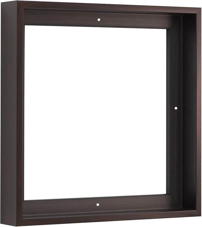 Pixy Canvas Floater Frame 25x25 for 1-1/2 (1.5) inch Deep Canvas Paintings/Canvas Prints/Wood Canvas Panels/Wall Art/Wall Decor/Home Decor/Artwork (Dark Walnut, 25 x 25 inch, Square)