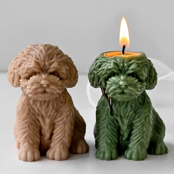 Dog Candle Animal Resin Mold - Resin Casting Silicone Molds for Home Decor & Candle Making Wave Spiral Mold
