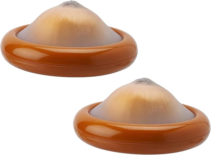 Joie Onion Stretch Pod, Keep Onions Fresh Longer, Refrigerator Storage, Produce Organization, Orange, Pack of 2
