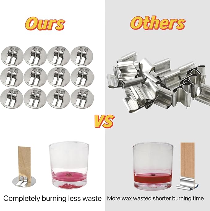300pcs Thickened Wood Wicks Wooden Candle Wick with Stickers and Bases Candle Wicks for Candle Making Crackling Sound 5.1 X 0.5 Inch Wooden Wicks for Candle Making 300 pcs in Total