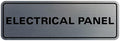 All Quality Standard Electrical Panel Wall or Door Sign - Durable Material | Clear and Functional Sign | Easy Installation‌ - Silver - Small (1 Pack)