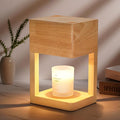 Candle Warmer Lamp Wood with Timer, Dimmable Electric Candle Lamp Warmer for Jar Candles, 2*35 Watt Bulb, Mothers Day Birthday Gifts for Women Mom, Decorative Wooden Candle Lamp for Bedroom Home Decor