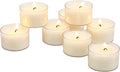 Stonebriar Bulk 24 Pack Unscented Smokeless Long Burning Clear Cup Tea Light Candles with 6 to 7 Hour Extended Burn Time