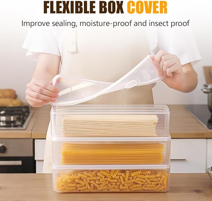 Storage & Crisper Boxes, 2025 New Durable Food Storage Containers, Stackable Refrigerator Organizer for Kitchen, Airtight Food Box with Lids, Fresh-Keeping Container Suitable (Blue, 2pcs)