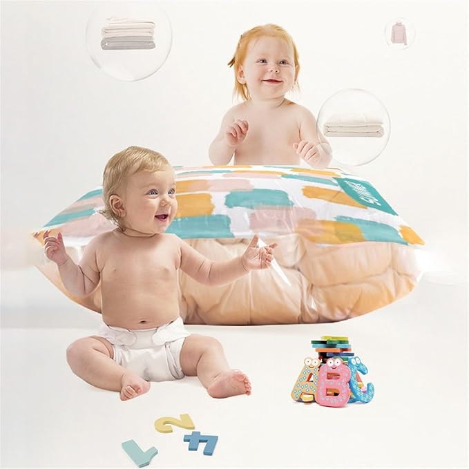BILIKEYU Vacuum Storage Bags Space Sealer Bags Airtight Compression Bags For Clothes Pillows Comforters Blankets Bedding Household Packing (C, One Size)