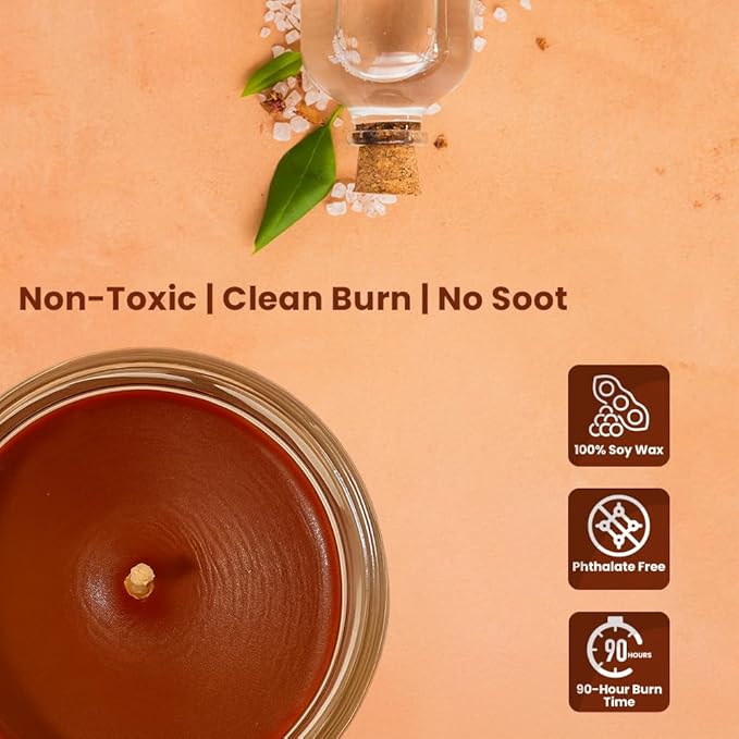 Odor Eliminating Candle Set (Sandalwood) - Pack of 2 (12oz) | 90-Hour Burn Time | Premium Soy Wax Candles | Eliminates 99% of Pet, Kitchen, & Smoke Odors | Eco-Friendly & Long-Lasting